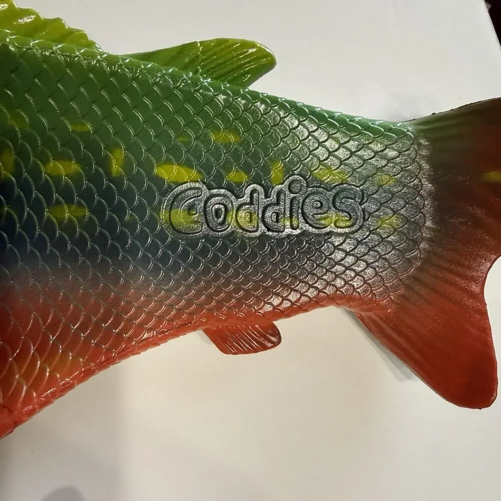 Coddies Fish Flip Flops BROOK TROUT Slippers EU 44/45 Men’s 10/11.5 Gag Gift NWT